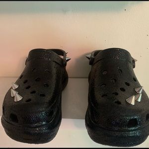 Black Sparkle Platform Crocs. Like new. Size womens 10
